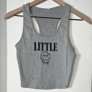 Source Unknown Gray Crop Top